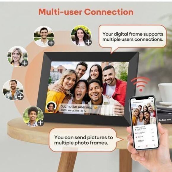 Smart WiFi photo frame Frameo 10.1" – HD digital picture frame with auto-rotate - Picture 6 of 6